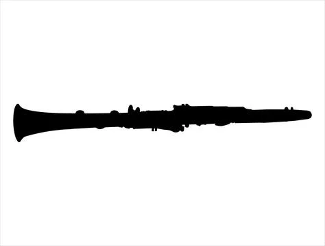 Oboe silhouette vector art Stock Illustration