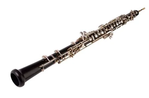 Oboe on white background Stock Photos