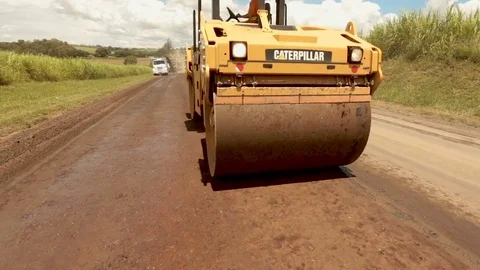 Obra em estrada Vídeo Stock 75919576