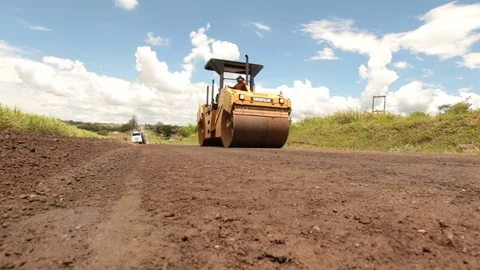 Obra em estrada Vídeo Stock 75919834