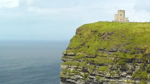 O'Brien's Tower at the Cliffs of Moher Stock Footage 89989905
