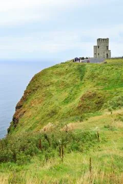 O'Brien's Tower on Cliffs of Moher. 스톡 사진