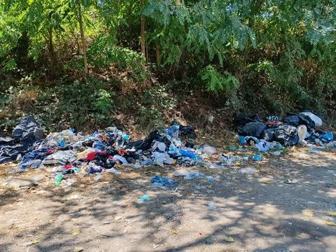 Obscene pile of abandoned garbage Stock Photos