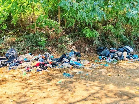 Obscene pile of abandoned garbage Stock Photos