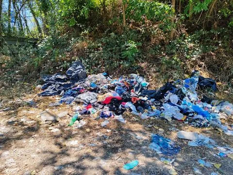 Obscene pile of abandoned garbage Stock Photos