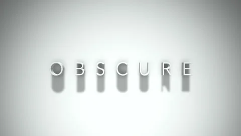 Obscure 3D title animation with shadows on a white background Stock Footage 297510688