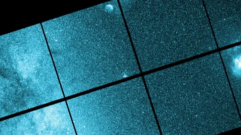 Into the Obscure: Deep Space Transit. Infinite Horizon: Dark Galaxy Arrival Stock Footage 332287476