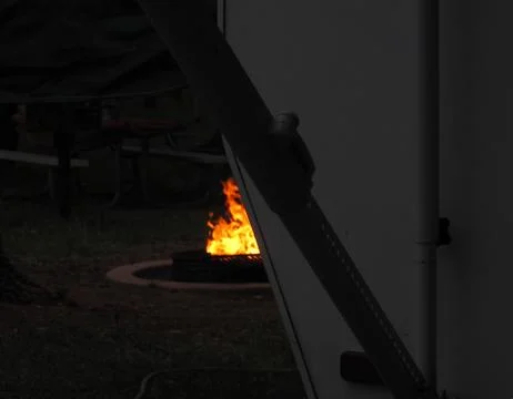 Obscured Campfire Stock Photos