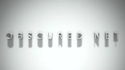 Obscured net 3D title animation white text on a white background Stock Footage 299822975