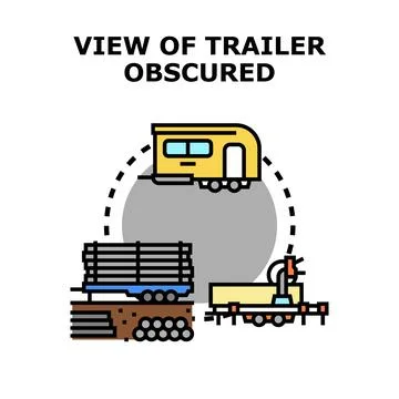 Obscured view concept illustrating cargo logistics Stock Illustration
