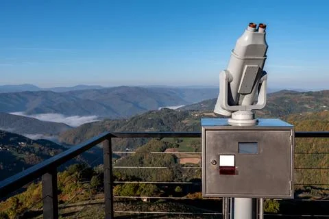 Observation binoculars for panoramic view Stock Photos