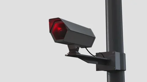 Observation camera in front of a white background // 3D Visualisation Stock Footage 41862971