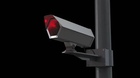 Observation camera in front of a white background // 3D Visualisation Stock Footage 41862972