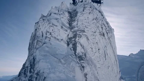 Observation deck Aiguille du Midi Stock Footage 104836529