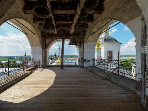 Observation deck on the bell tower of the temple. Foto stock