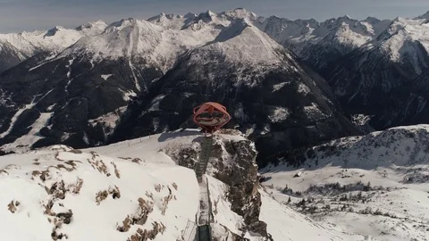 Observation deck on the cliff Stock Footage 72957292