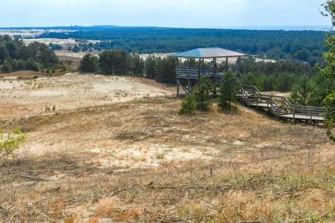 Observation deck on the Curonian spit Stock Photos