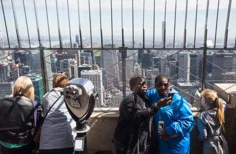 Observation deck of Empire State Building Stock Photos