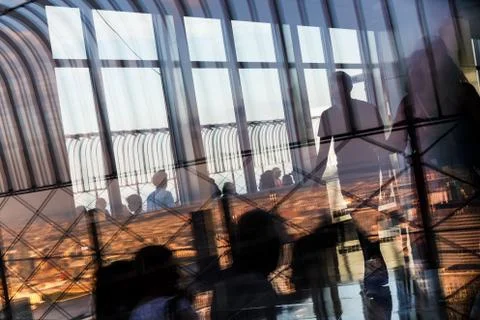 Observation deck of the Empire State Building Stock Photos