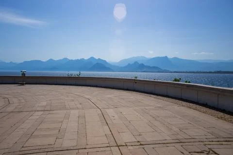Observation deck at karaalioglu park in Antalya Stock Photos
