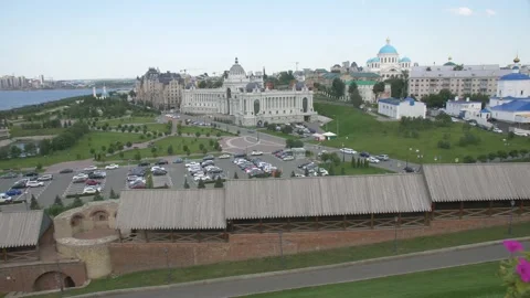 Observation Deck of the Kazan Kremlin Stock Footage 134286001