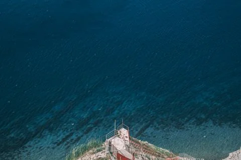 Observation deck over the sea Stock Photos