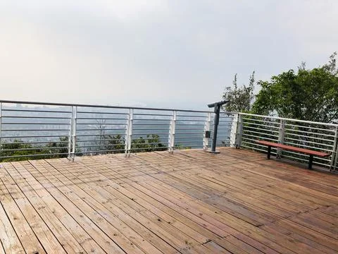 Observation deck overlooking the city Stock Photos
