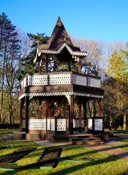 An observation deck in the park area with excellent views Foto stock