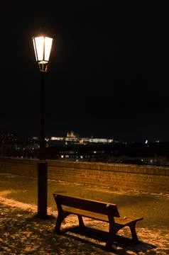 Observation deck / platform on Vysehrad. Stock Photos