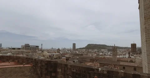 Observation deck at rooftop of cathedral Stock Footage 63629053