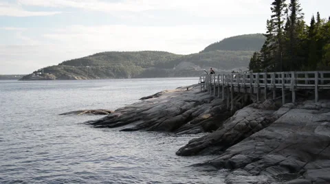 Observation deck on the seashore Stock Footage 63869486