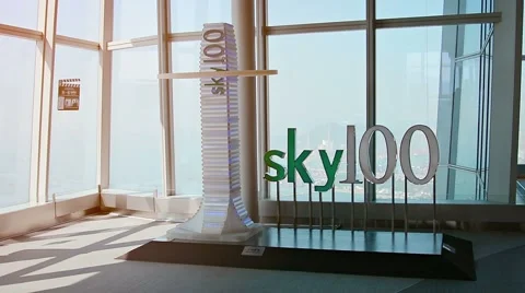 Observation deck of Sky 100, a skyscraper in Hong Kong. Video 1920x1080 Video stock 60747354