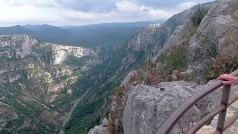 The observation deck of the Verdon gorges. Provence. France Stock Footage 113618013