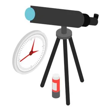 Observation icon, isometric style Stock Illustration
