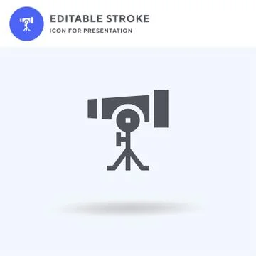 Observation icon vector, filled flat sign, solid pictogram isolated on white, Stock Illustration