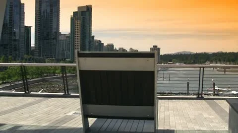 Observation Platform Lounge Chair Back Video stock 21376116