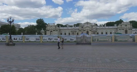 The Observation Platform Situated Between Mariyinsky Park and Supreme Council Stock Footage 52911029