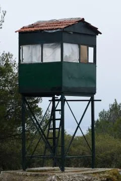 Observation post watchtower Stock-Fotos