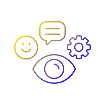 Observation skills gradient linear vector icon Stock Illustration