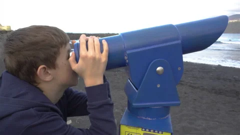 Observation through a telescope. Stock Footage 143673001