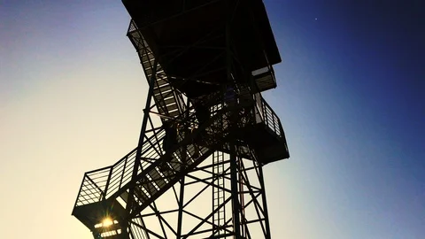 Observation tower iron construction. Stock Footage 118261968