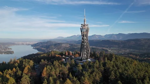 Observation tower Pyramidenkogel, Austria Stock Footage 295426022