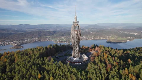 Observation tower Pyramidenkogel, Austria Stock Footage 311443060