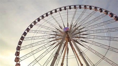 Observation wheel in Paris at day time Stock Footage 64141362