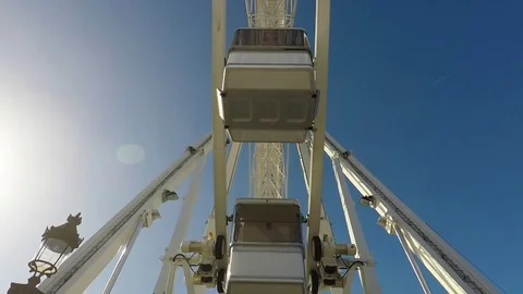 Observation wheel, theme park, Ferris wheel Stock Footage 80003805
