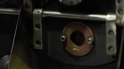 Observation window in a coffee roaster machine Stock Footage 262403737