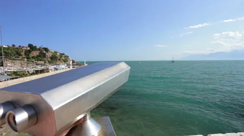 Observational binoculars and clear view. Stock Footage 49353159