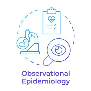 Observational epidemiology blue gradient concept icon 스톡 일러스트