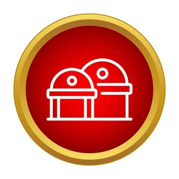Observatories building icon representing astronomy science research Ilustración de archivo