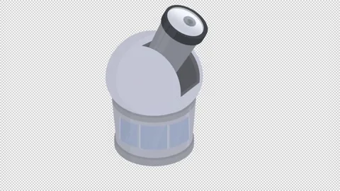 Observatory. Animation of astronomical observation through a telescope. Cartoon Stock Footage 151159565